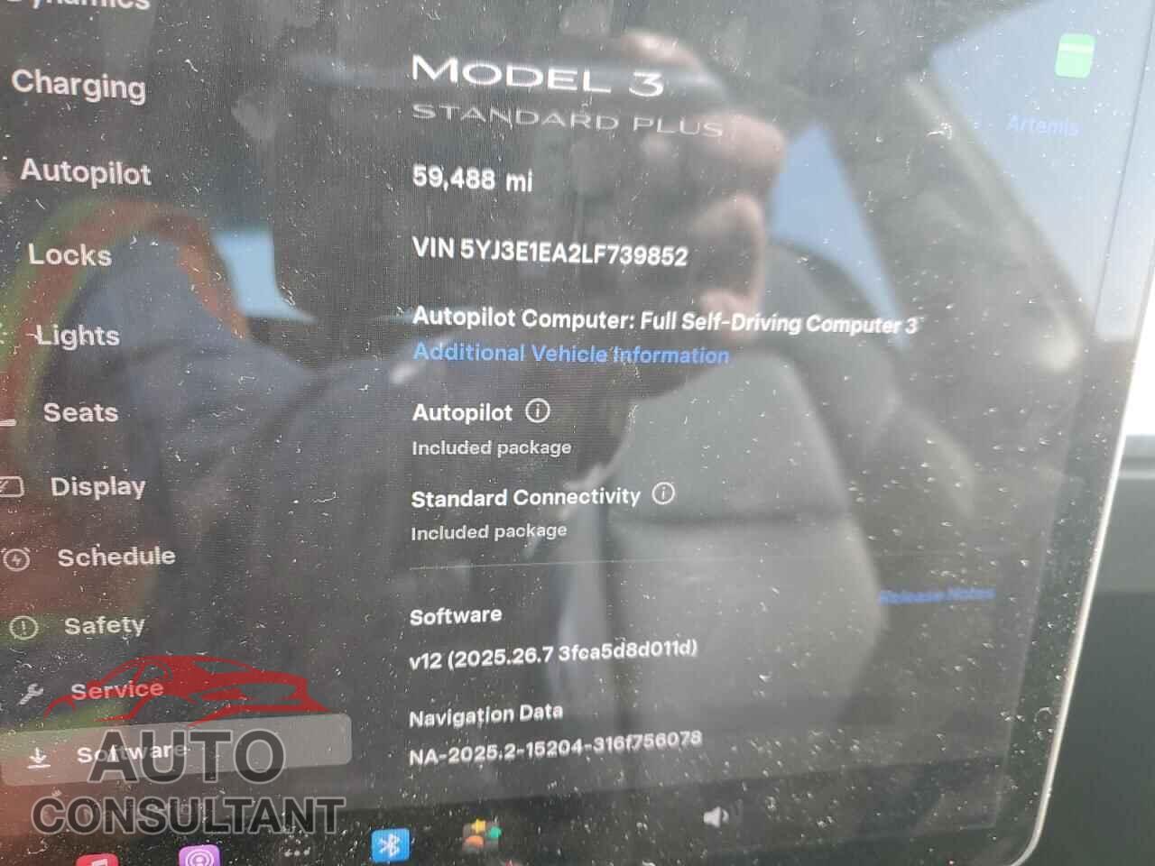 TESLA MODEL 3 2020 - 5YJ3E1EA2LF739852