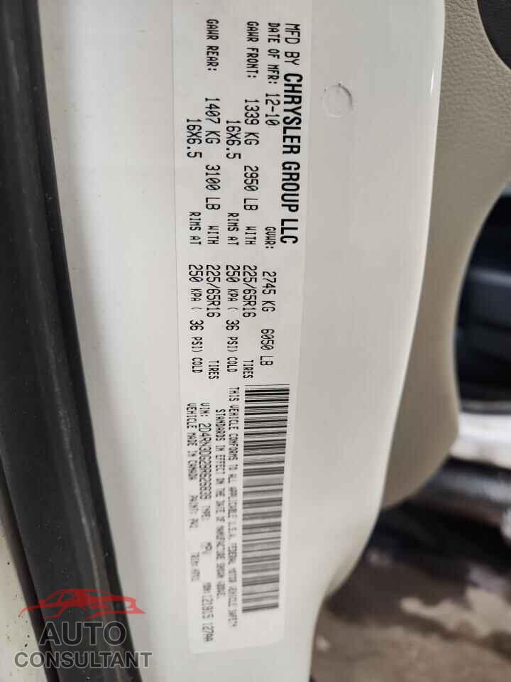 DODGE CARAVAN 2011 - 2D4RN3DG2BR626839
