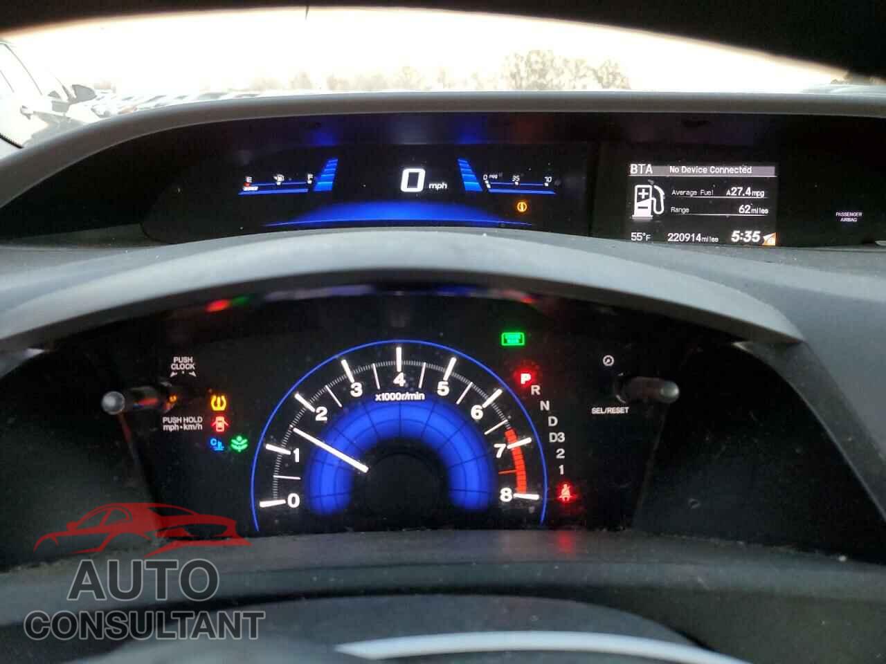 HONDA CIVIC 2012 - 19XFB2F86CE027695