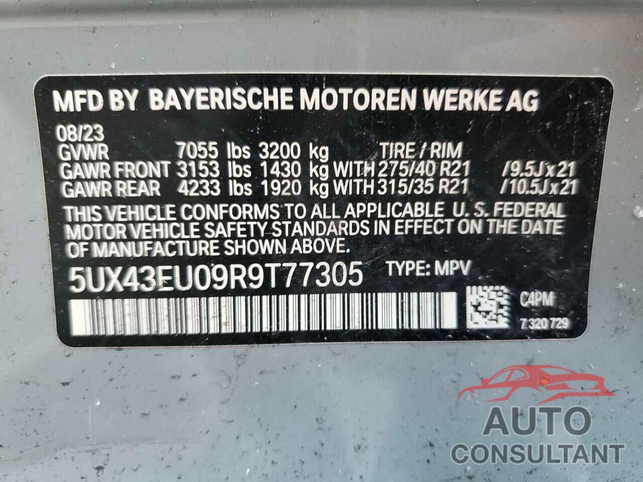 BMW X5 2024 - 5UX43EU09R9T77305