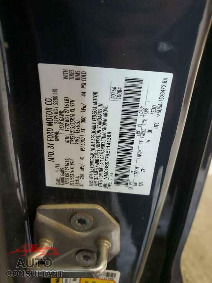 FORD TRANSIT 2014 - NM0GS9F79E1141388
