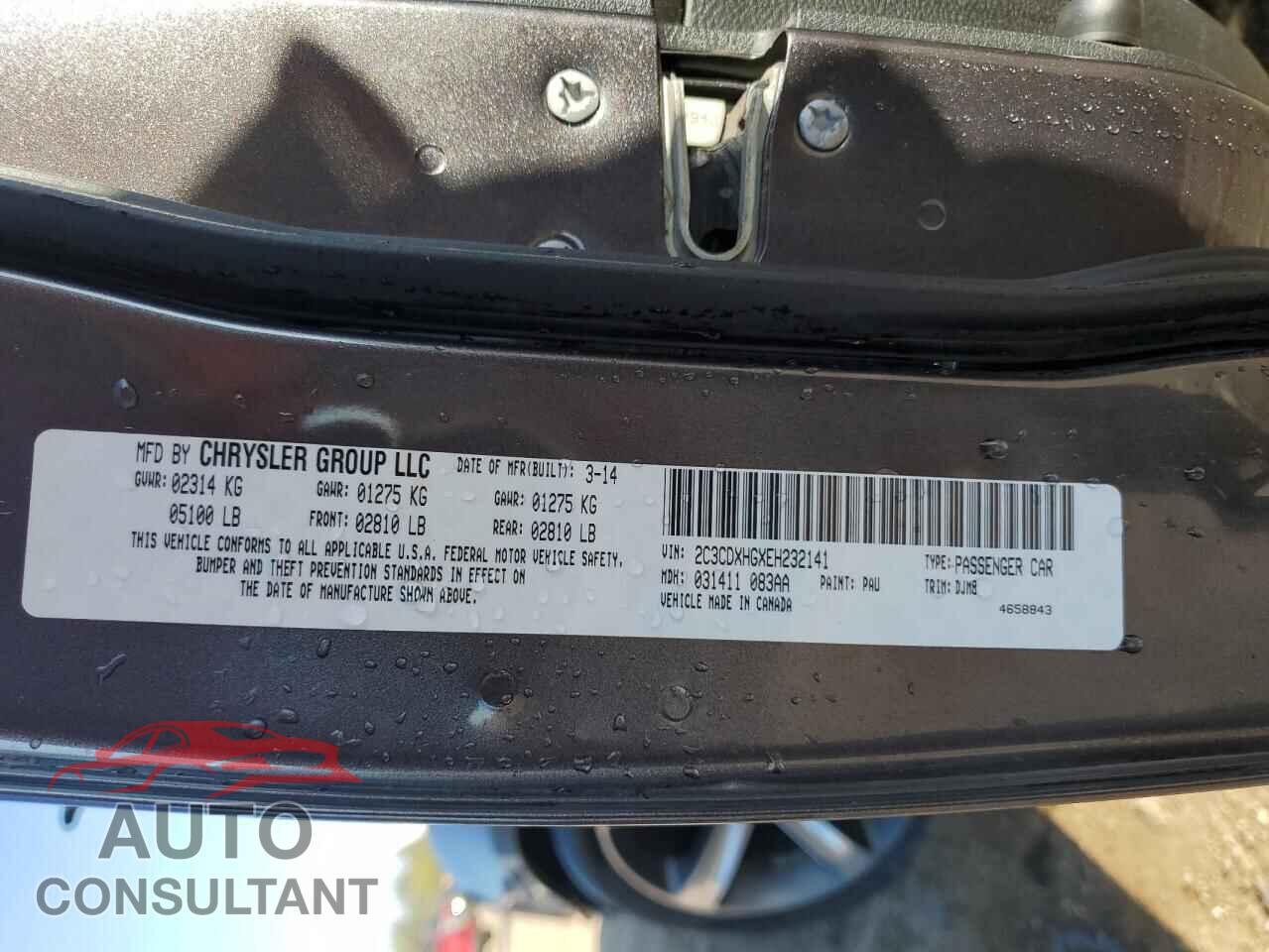 DODGE CHARGER 2014 - 2C3CDXHGXEH232141