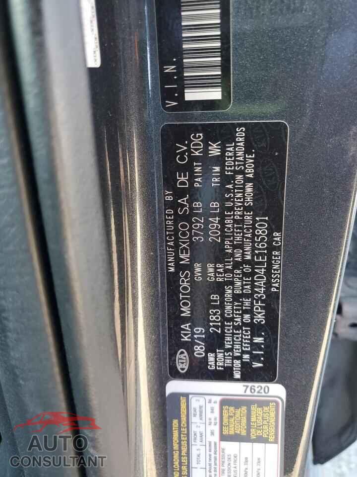 KIA FORTE 2020 - 3KPF34AD4LE165801