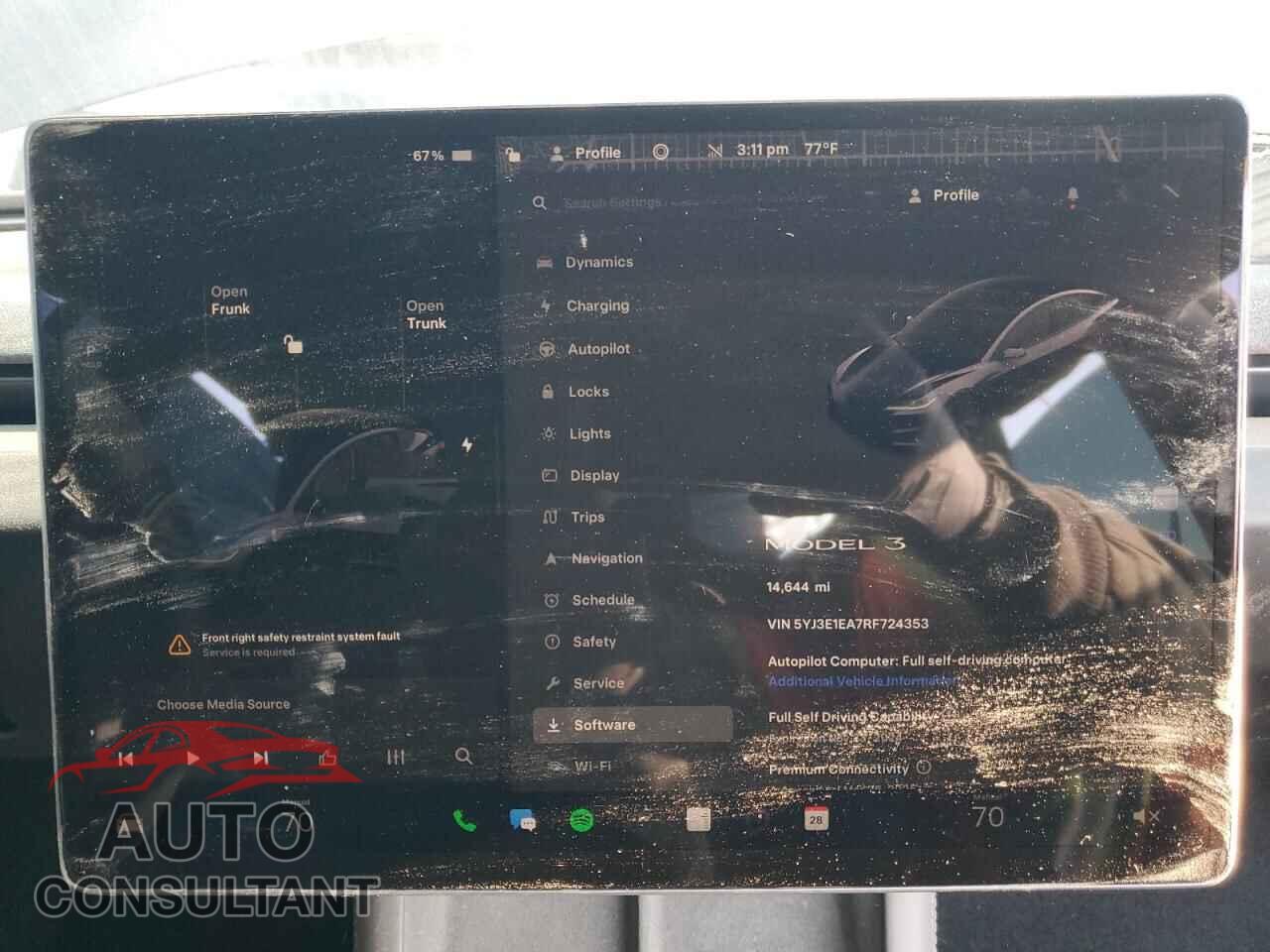 TESLA MODEL 3 2024 - 5YJ3E1EA7RF724353