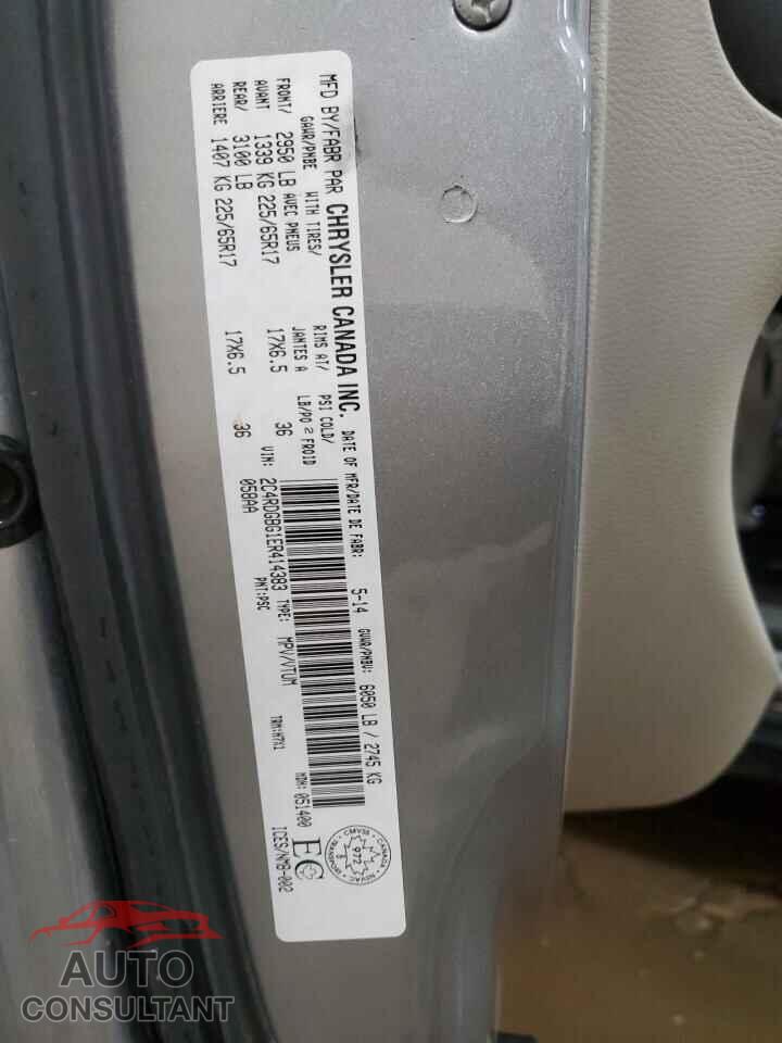 DODGE CARAVAN 2014 - 2C4RDGBG1ER414383