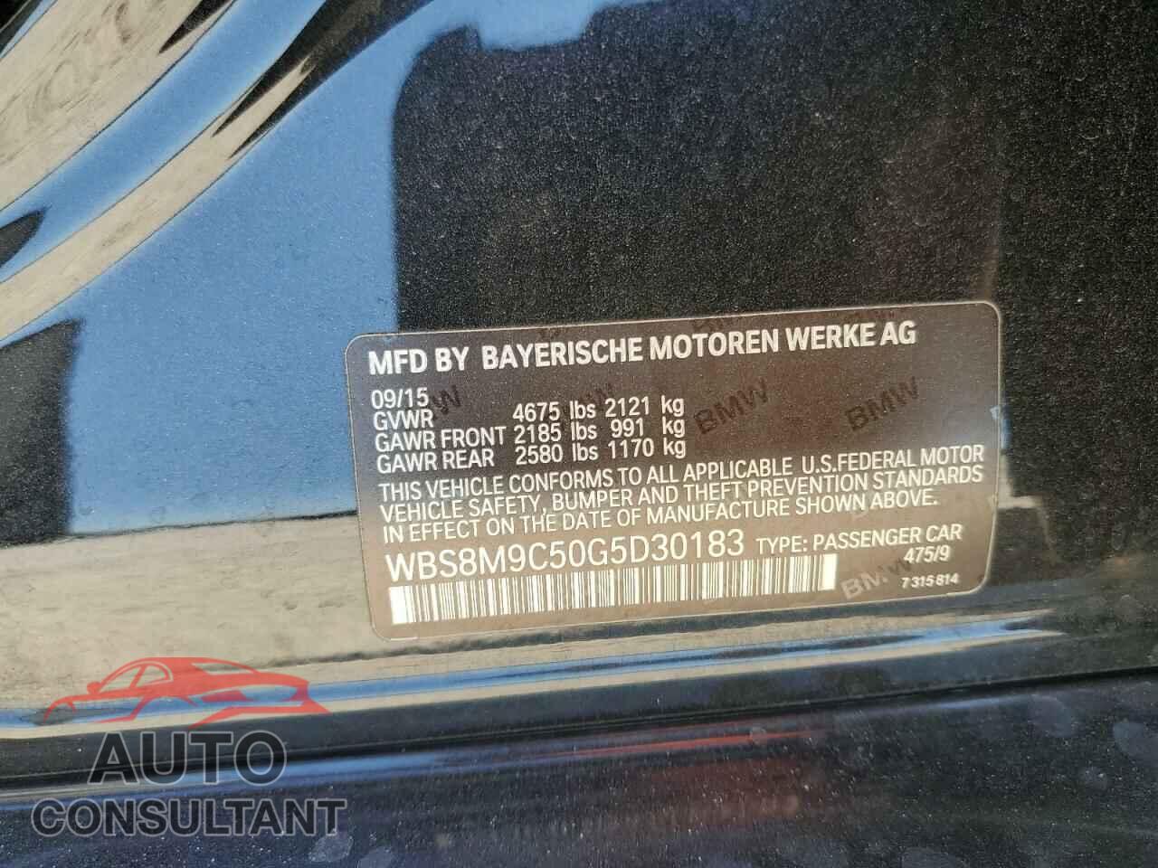BMW M3 2016 - WBS8M9C50G5D30183
