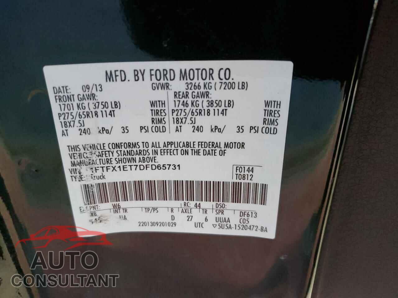 FORD F-150 2013 - 1FTFX1ET7DFD65731