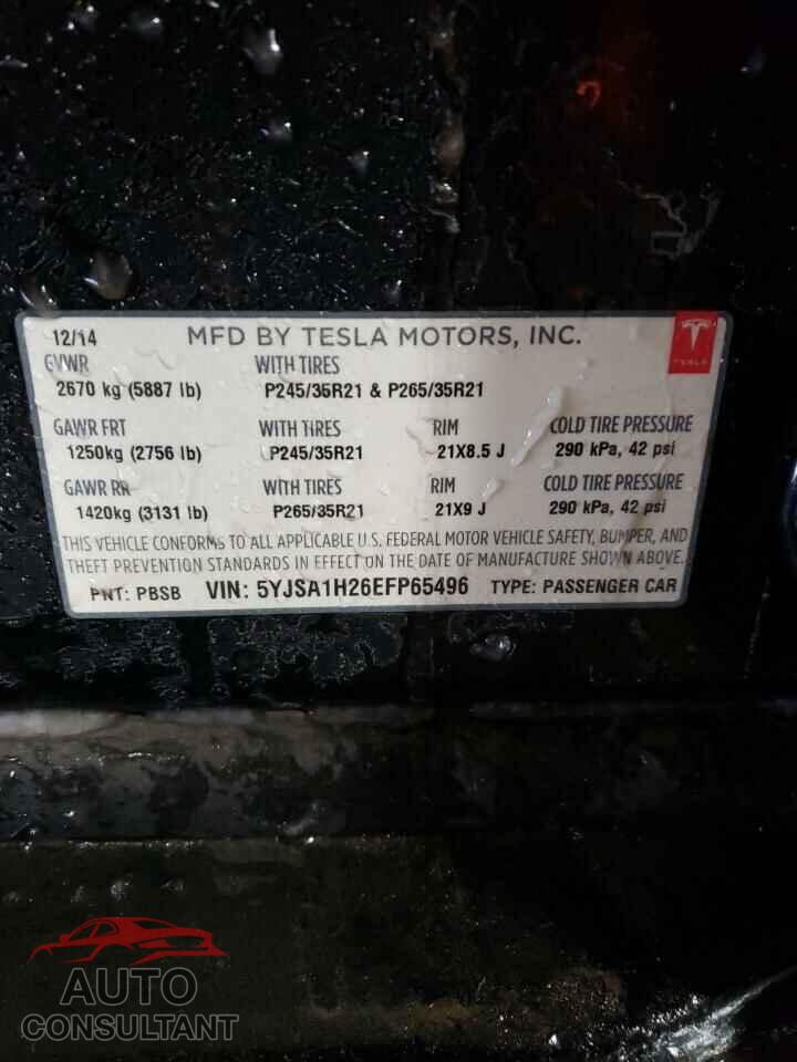 TESLA MODEL S 2014 - 5YJSA1H26EFP65496