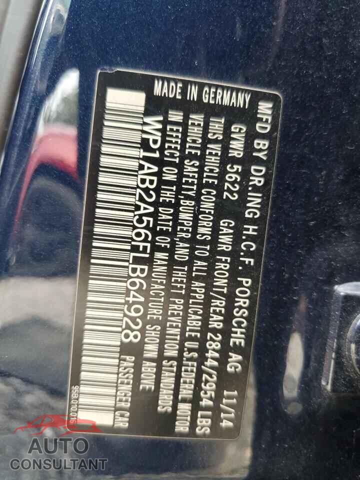 PORSCHE MACAN 2015 - WP1AB2A56FLB64928