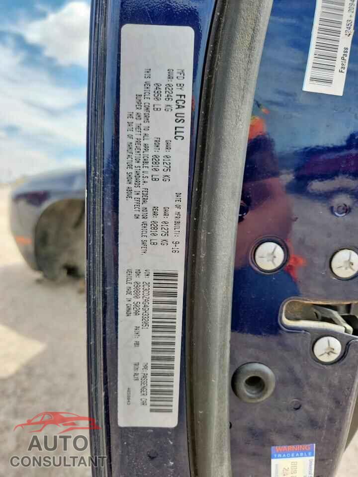 DODGE CHALLENGER 2016 - 2C3CDZAG4GH332051