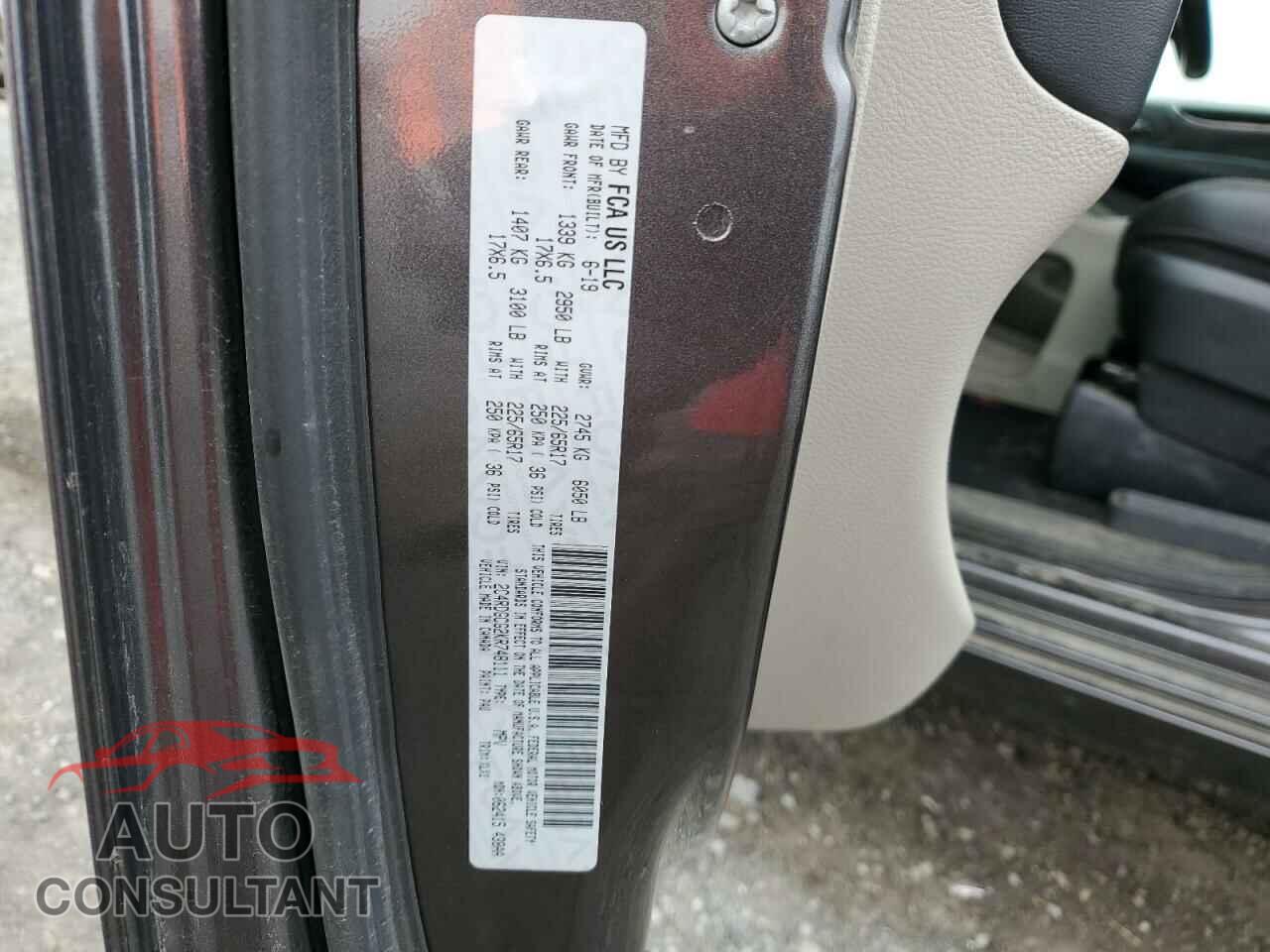 DODGE CARAVAN 2019 - 2C4RDGCG2KR748111