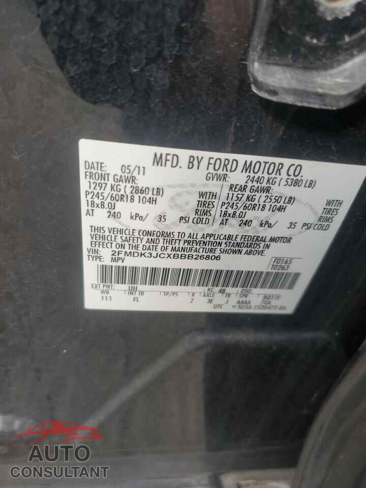 FORD EDGE 2011 - 2FMDK3JCXBBB26806