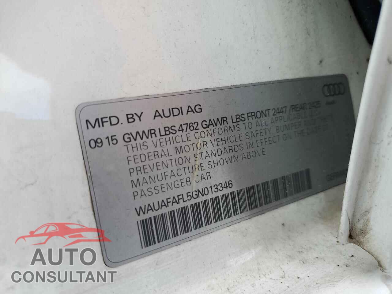 AUDI A4 2016 - WAUAFAFL5GN013346