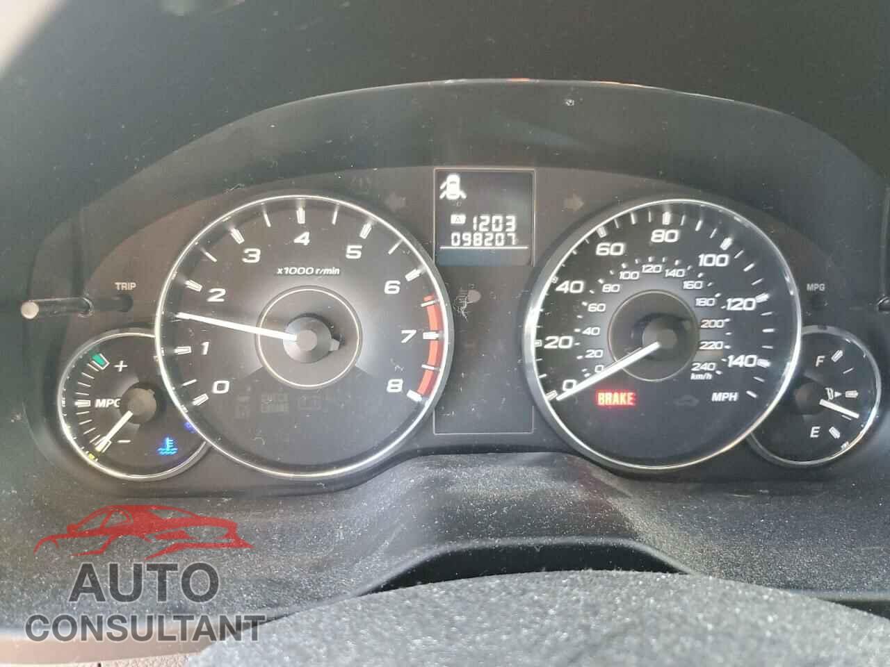 SUBARU OUTBACK 2012 - 4S4BRBCC2C1233100
