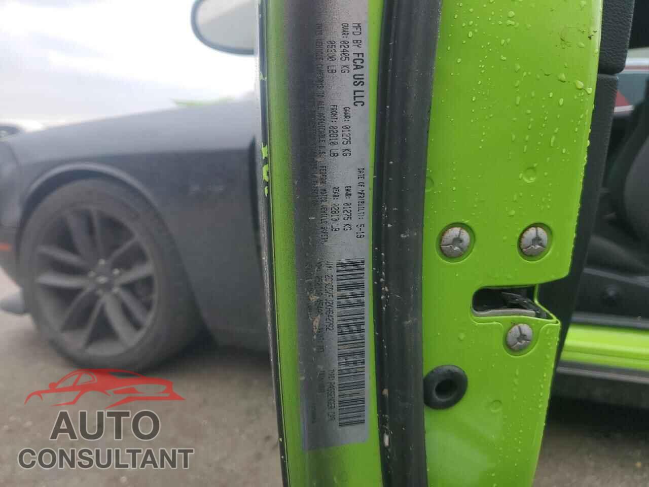 DODGE CHALLENGER 2019 - 2C3CDZFJ2KH642762