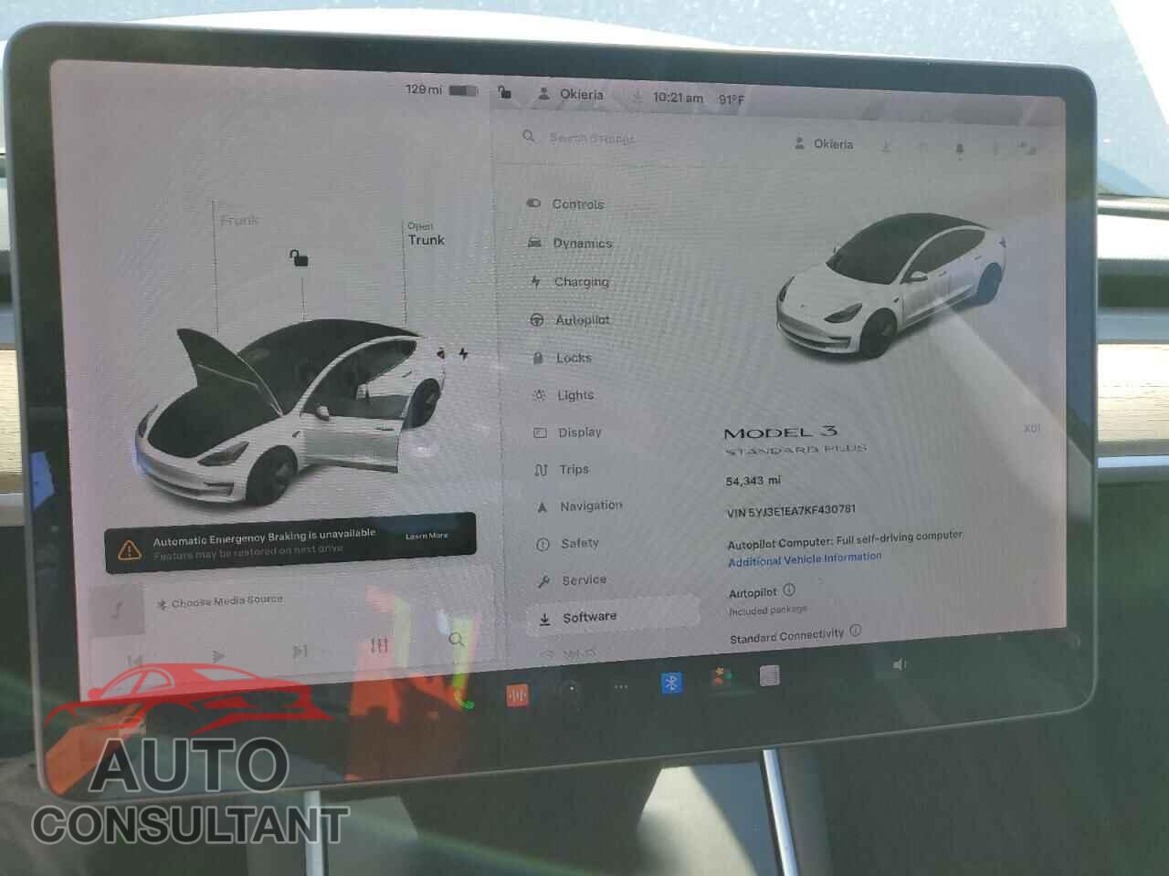 TESLA MODEL 3 2019 - 5YJ3E1EA7KF430781