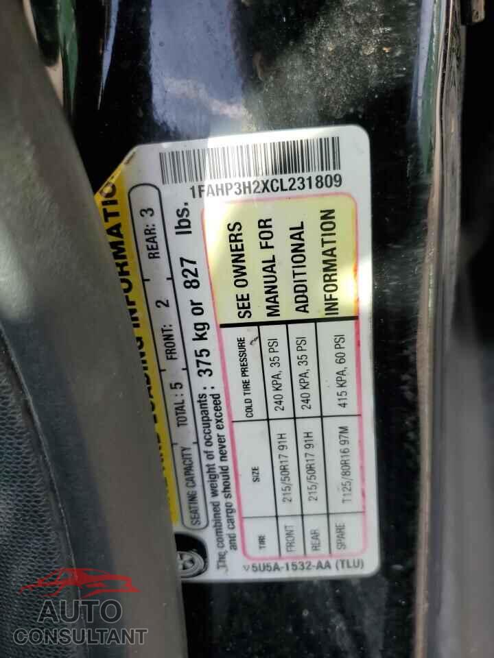 FORD FOCUS 2012 - 1FAHP3H2XCL231809