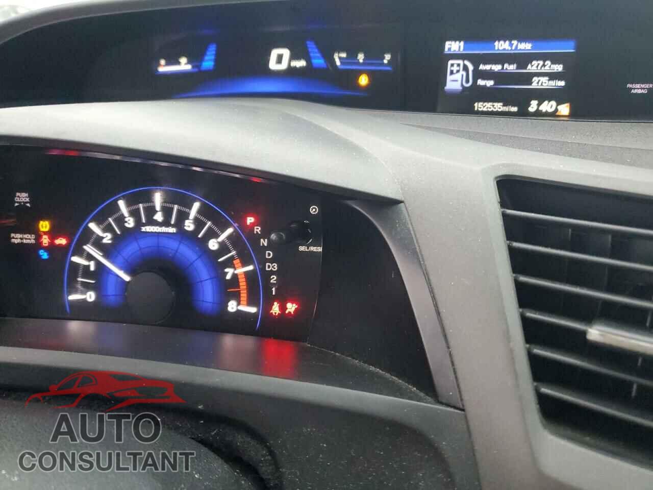 HONDA CIVIC 2012 - 19XFB2F53CE366503