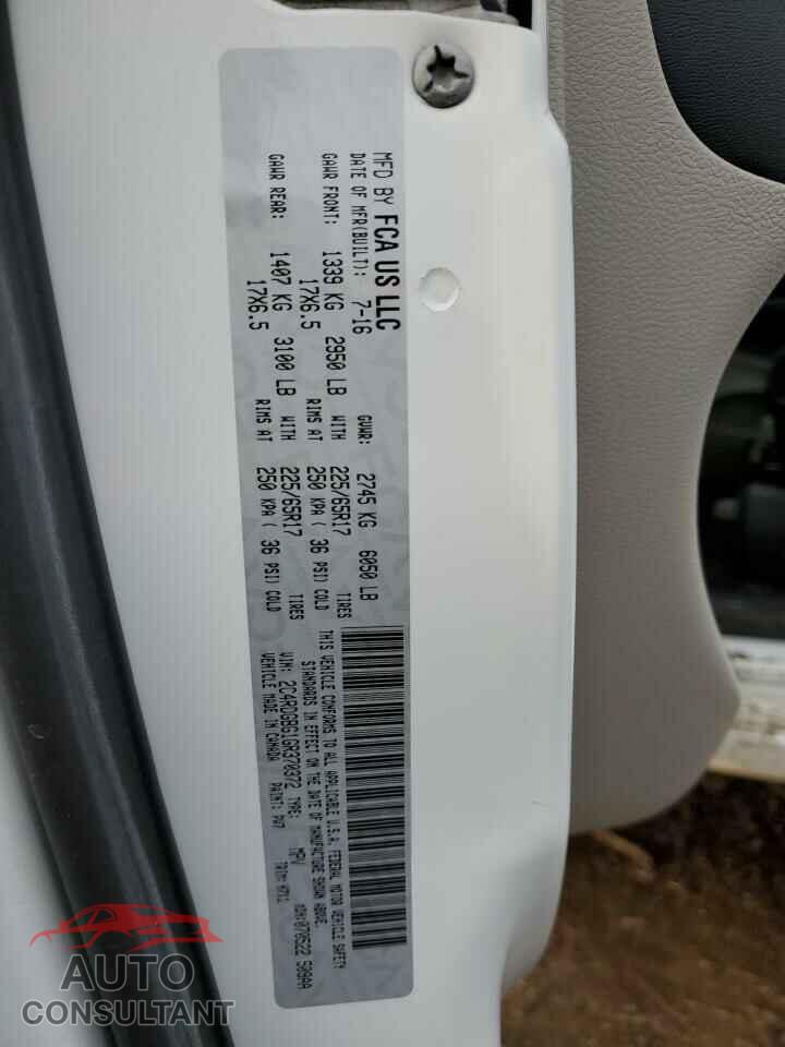 DODGE CARAVAN 2016 - 2C4RDGBG1GR370372
