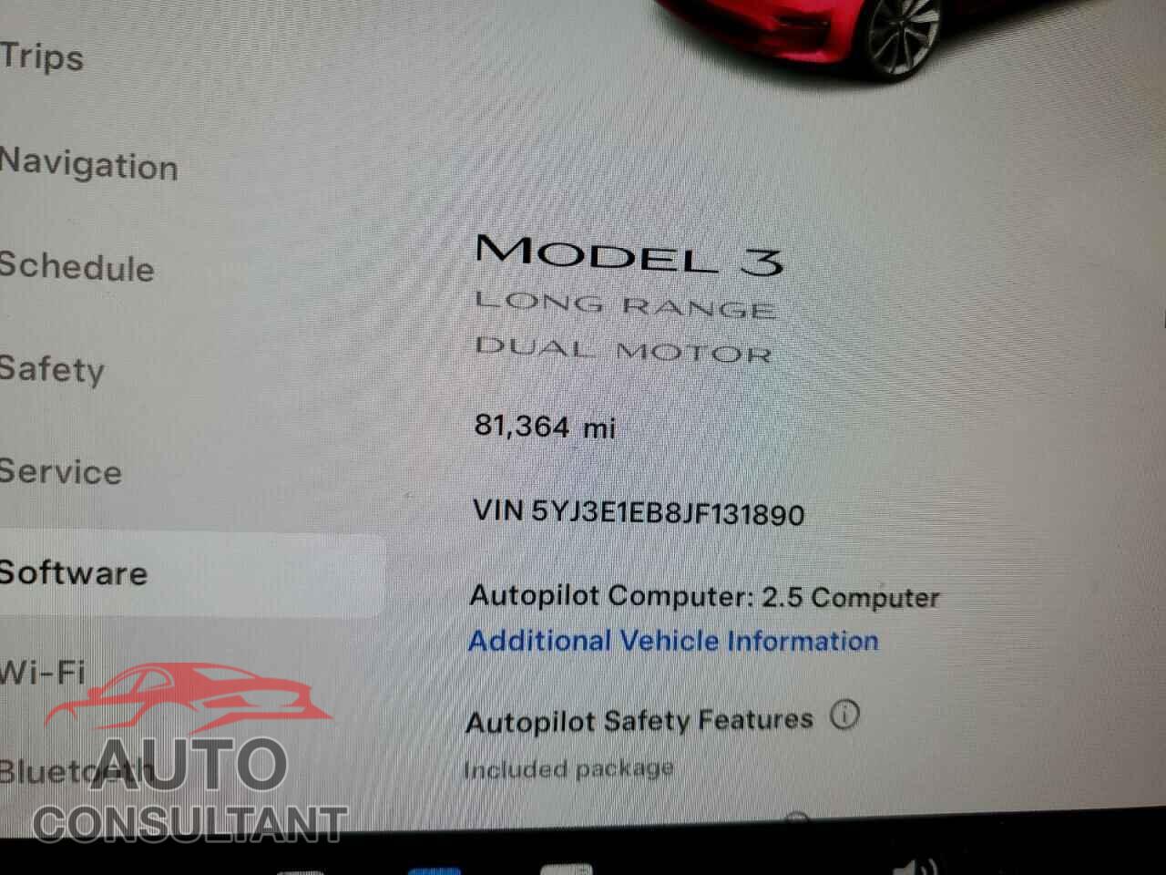 TESLA MODEL 3 2018 - 5YJ3E1EB8JF131890