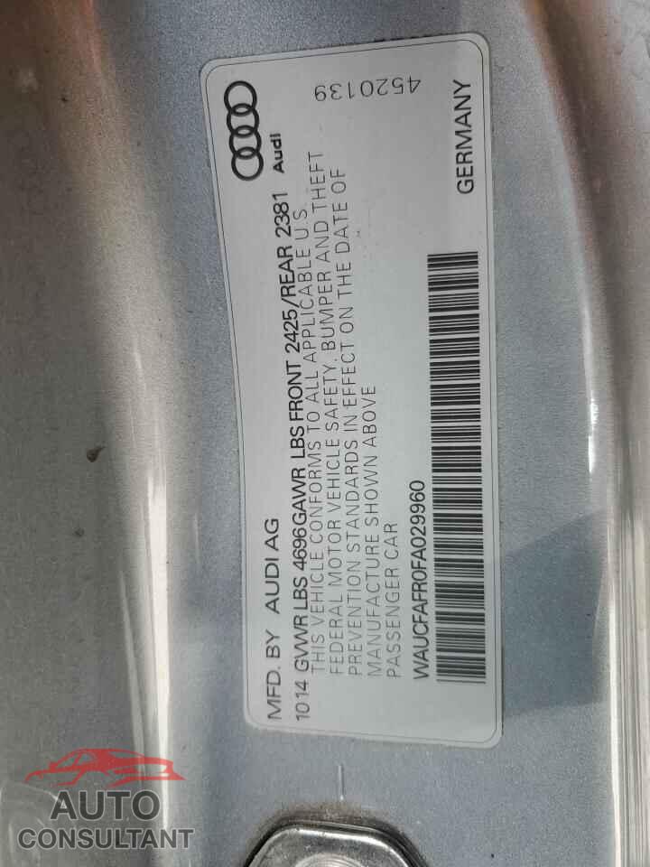 AUDI A5 2015 - WAUCFAFR0FA029960