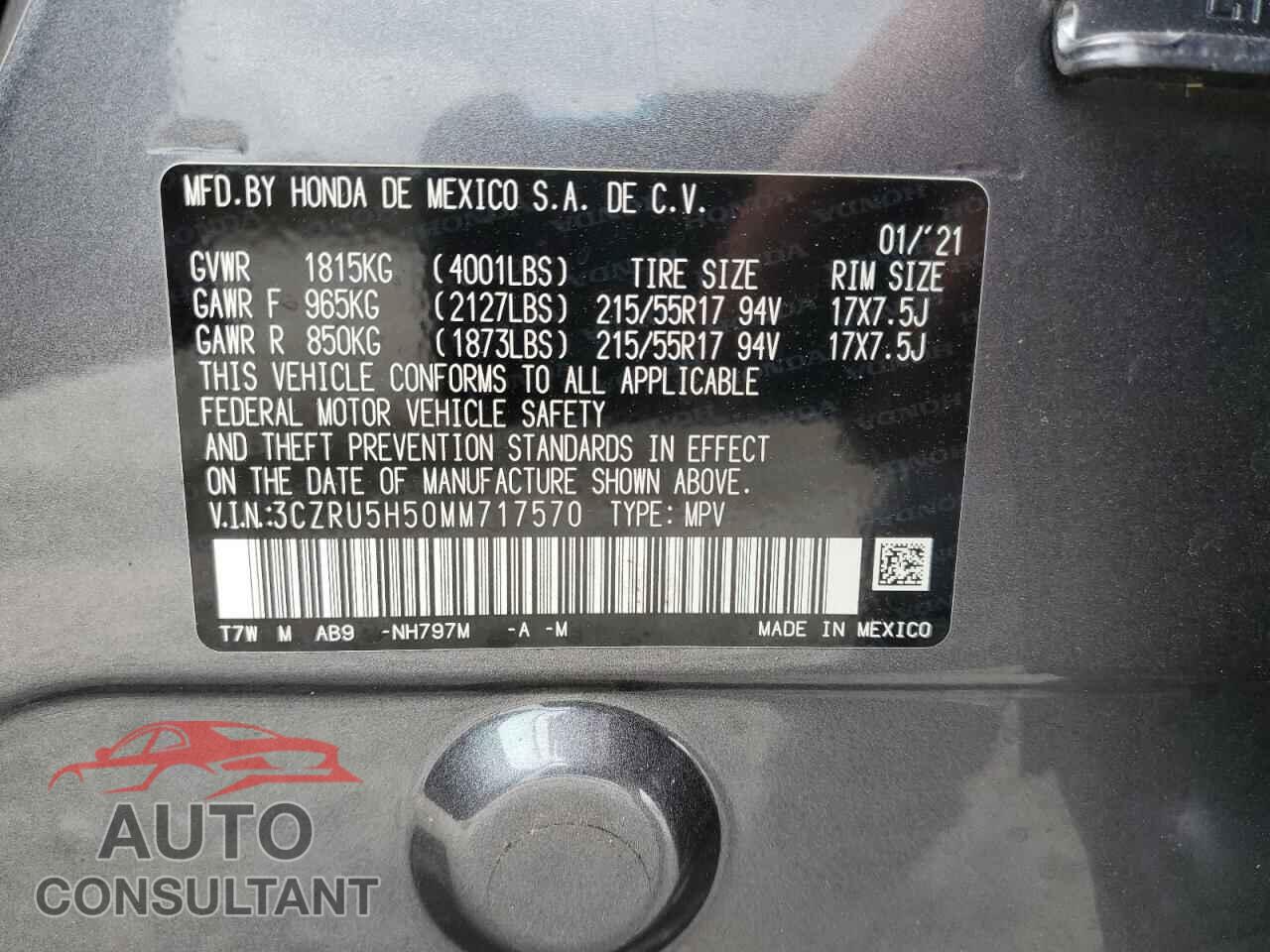 HONDA HR-V 2021 - 3CZRU5H50MM717570