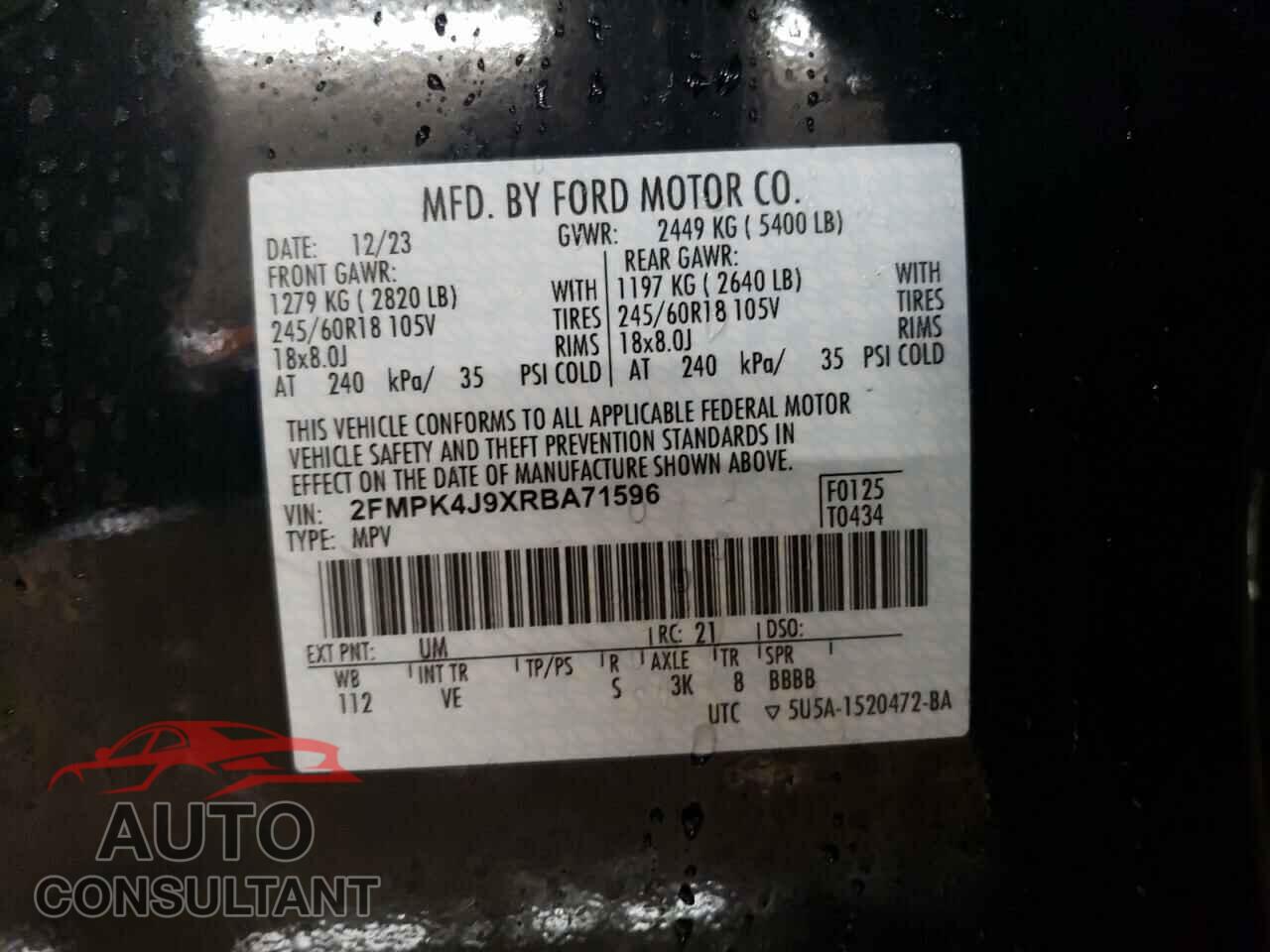 FORD EDGE 2024 - 2FMPK4J9XRBA71596