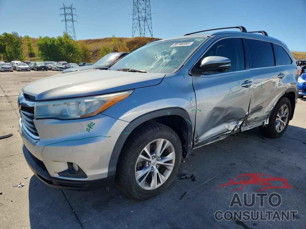 TOYOTA HIGHLANDER 2015 - 5TDJKRFH2FS149855
