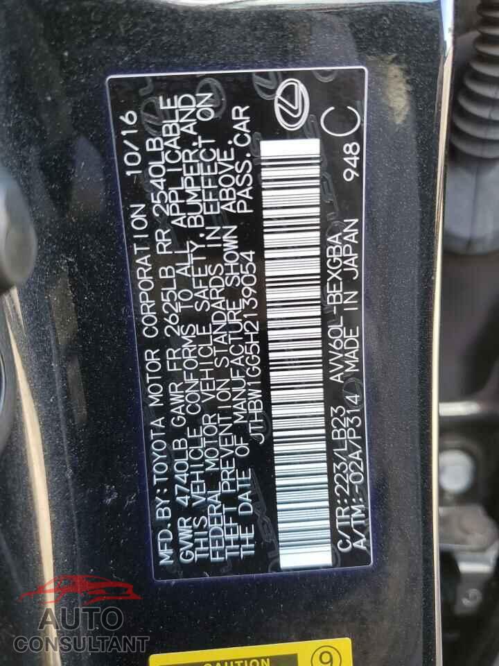 LEXUS ES300 2017 - JTHBW1GG5H2139054
