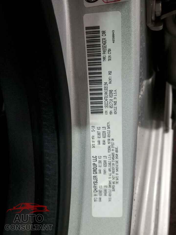 DODGE AVENGER 2010 - 1B3CC4FB1AN169194
