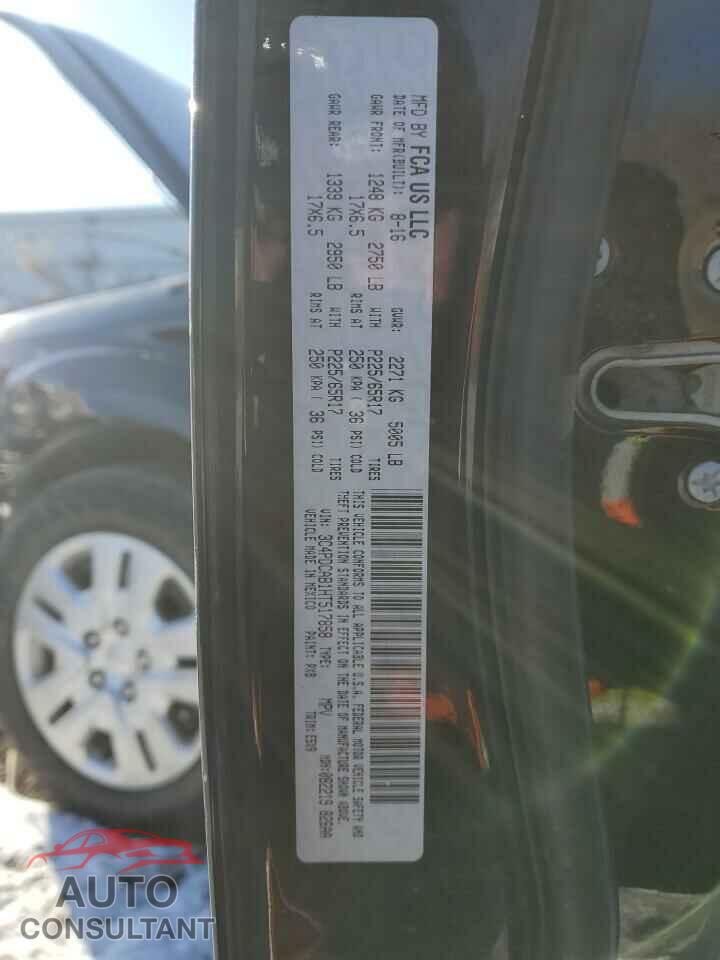 DODGE JOURNEY 2017 - 3C4PDCAB1HT517858