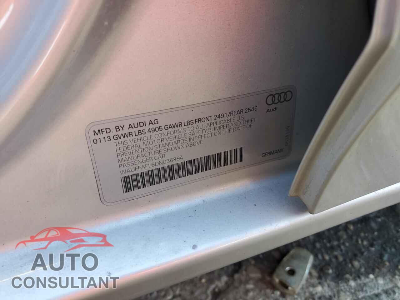 AUDI A4 2013 - WAUFFAFL6DN036894