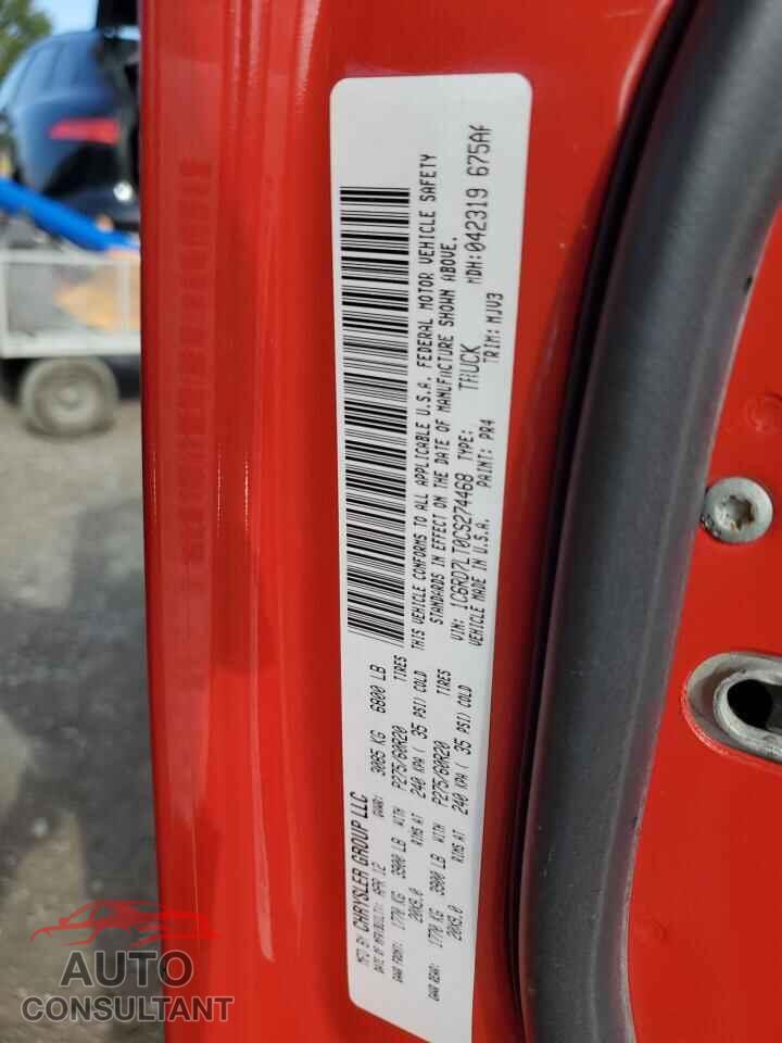 DODGE RAM 1500 2012 - 1C6RD7LT0CS274468