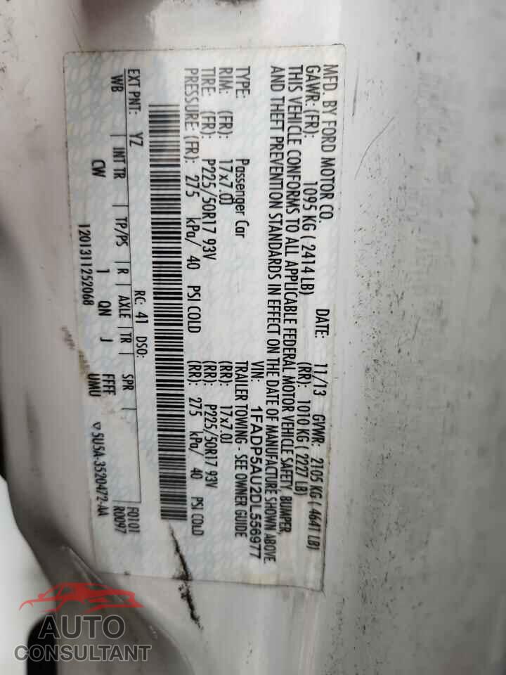 FORD CMAX 2013 - 1FADP5AU2DL556977
