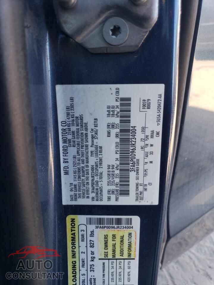 FORD FUSION 2018 - 3FA6P0D96JR234004