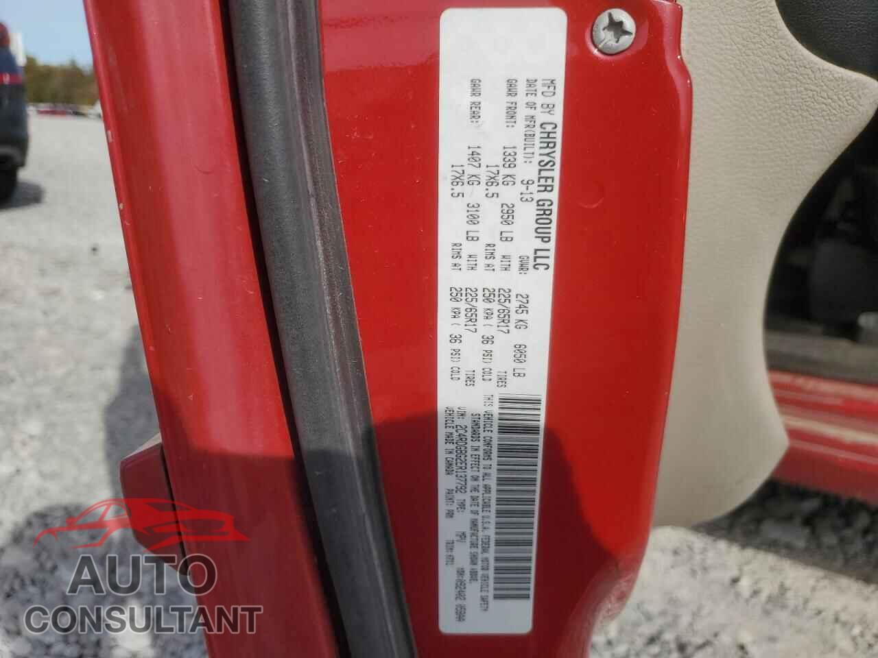 DODGE CARAVAN 2014 - 2C4RDGBG2ER137792