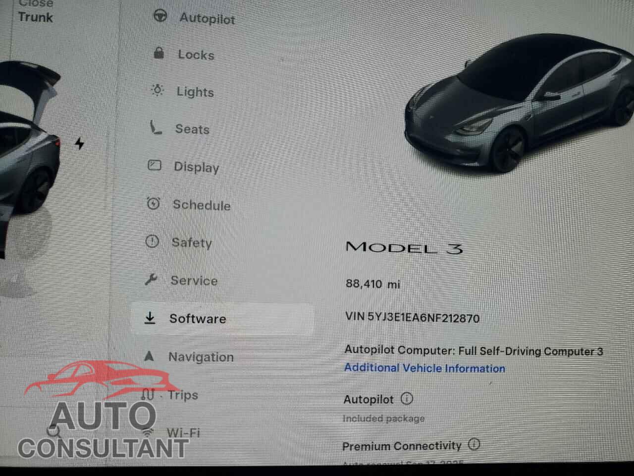 TESLA MODEL 3 2022 - 5YJ3E1EA6NF212870