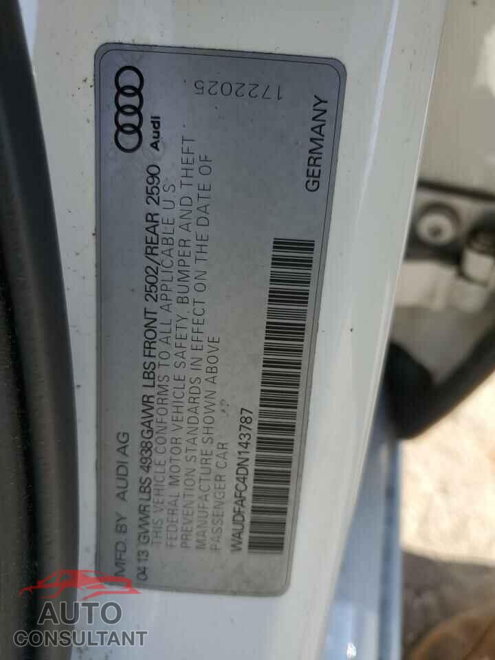 AUDI A6 2013 - WAUDFAFC4DN143787