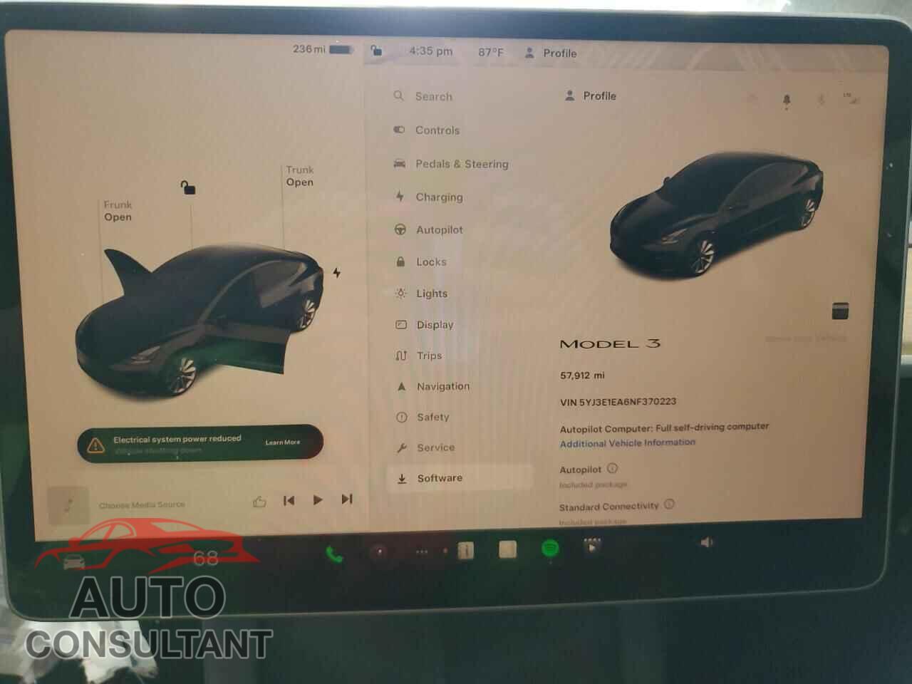 TESLA MODEL 3 2022 - 5YJ3E1EA6NF370223