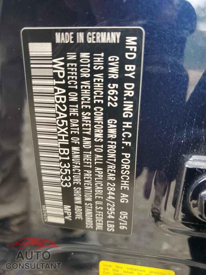 PORSCHE MACAN 2017 - WP1AB2A5XHLB13533
