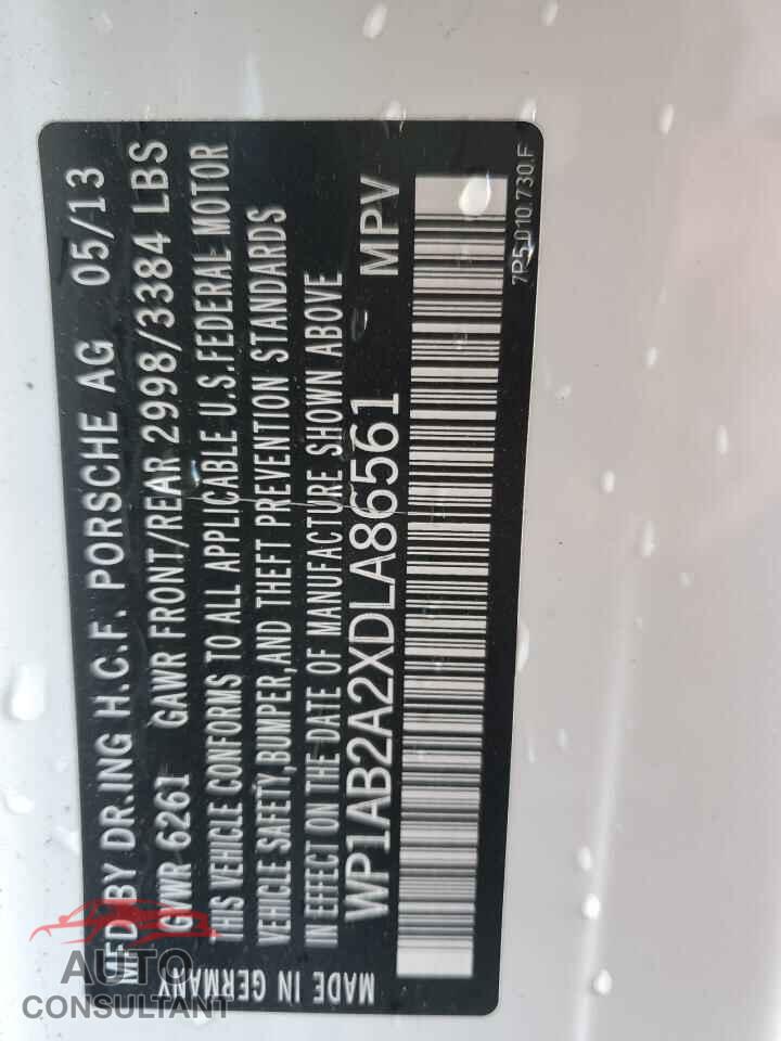 PORSCHE CAYENNE 2013 - WP1AB2A2XDLA86561