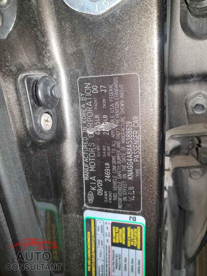 KIA OPTIMA 2010 - KNAGG4A8XA5388619