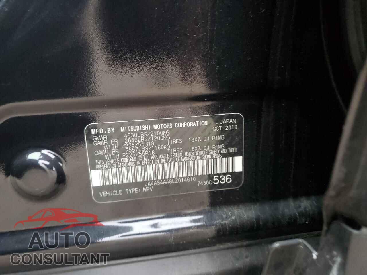 MITSUBISHI ECLIPSE 2020 - JA4AS4AA8LZ014610