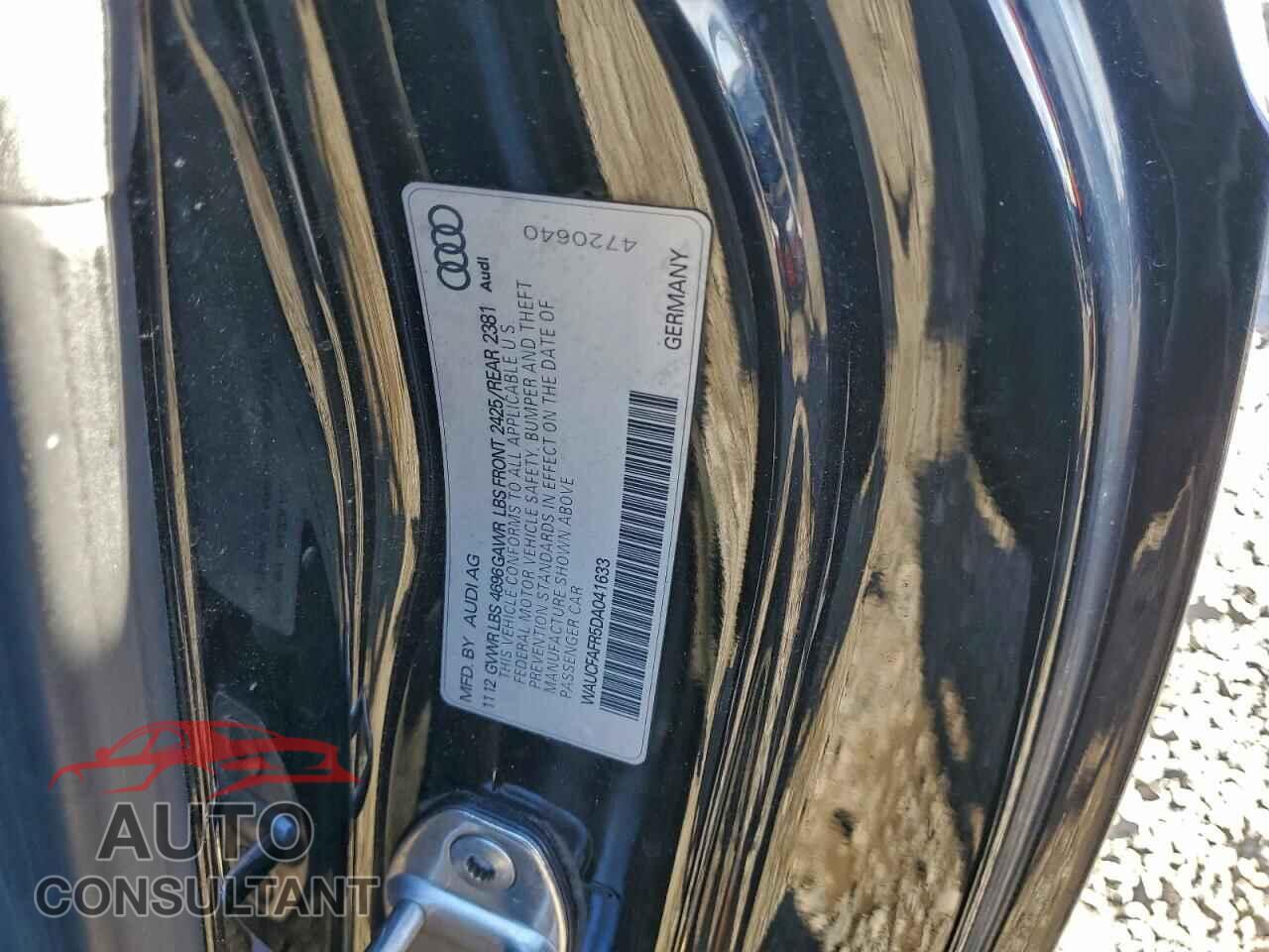 AUDI A5 2013 - WAUCFAFR5DA041633