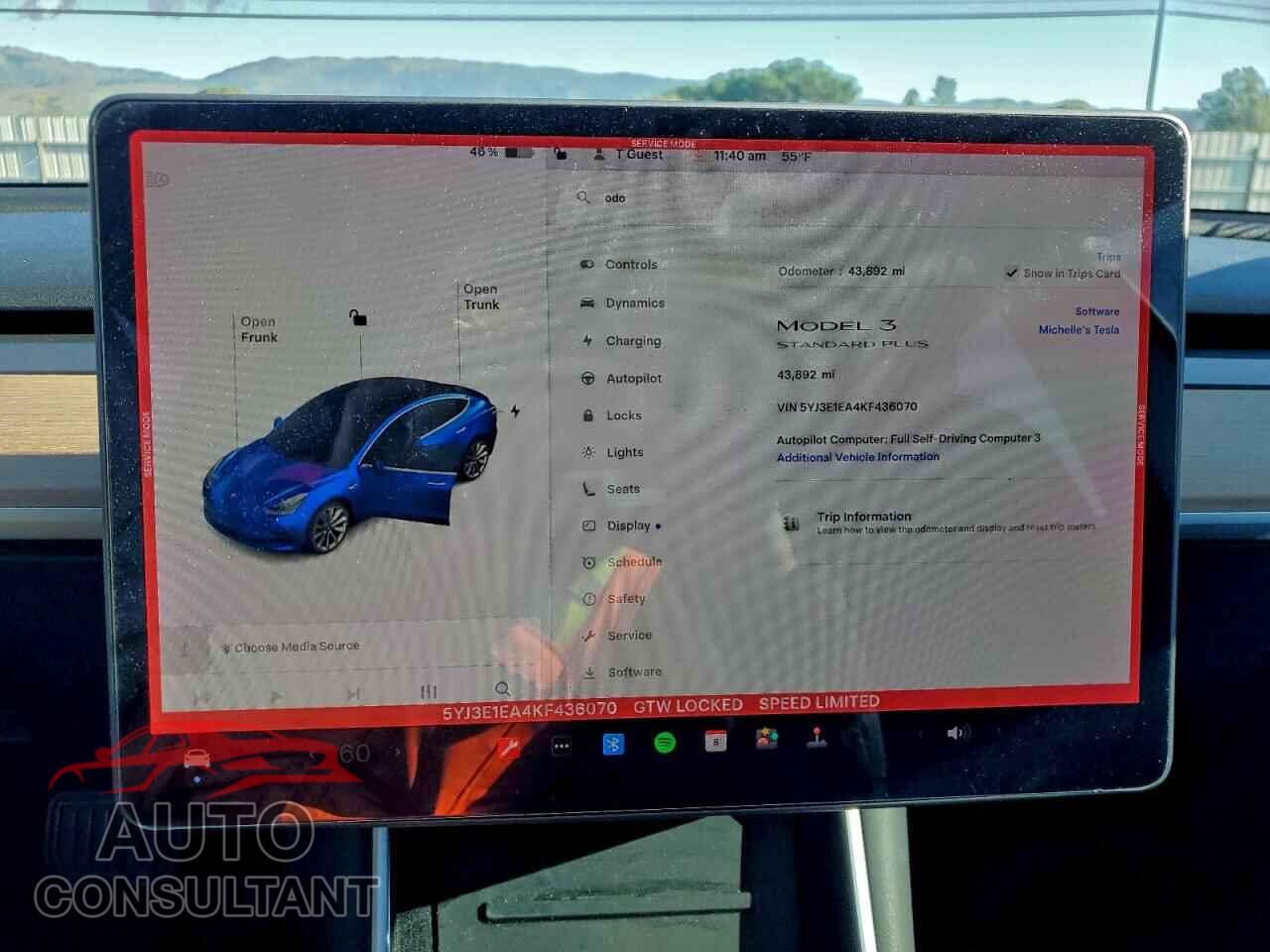 TESLA MODEL 3 2019 - 5YJ3E1EA4KF436070