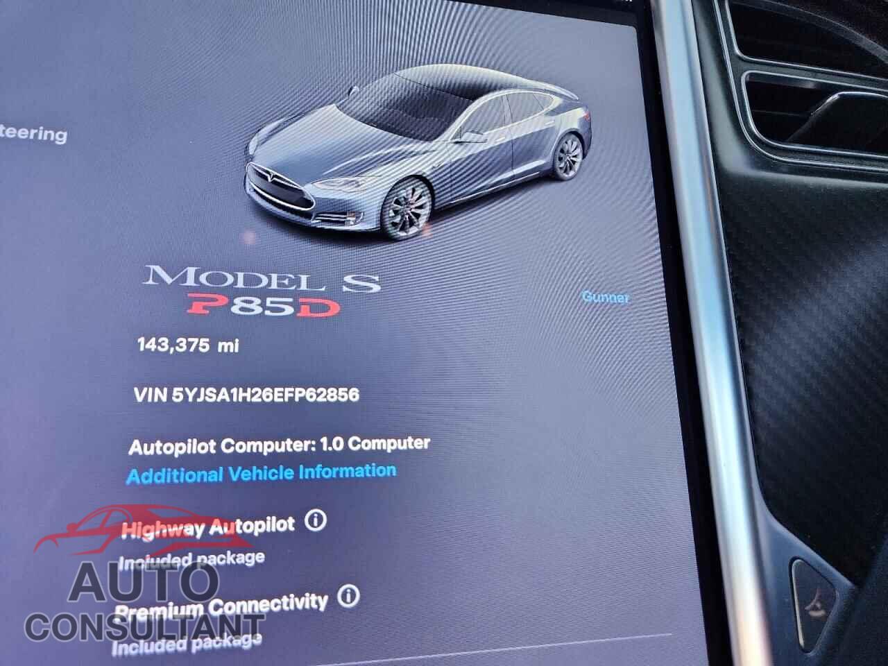 TESLA MODEL S 2014 - 5YJSA1H26EFP62856
