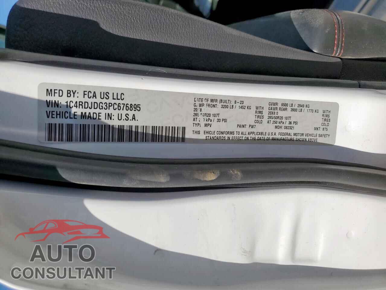 DODGE DURANGO 2023 - 1C4RDJDG3PC676895