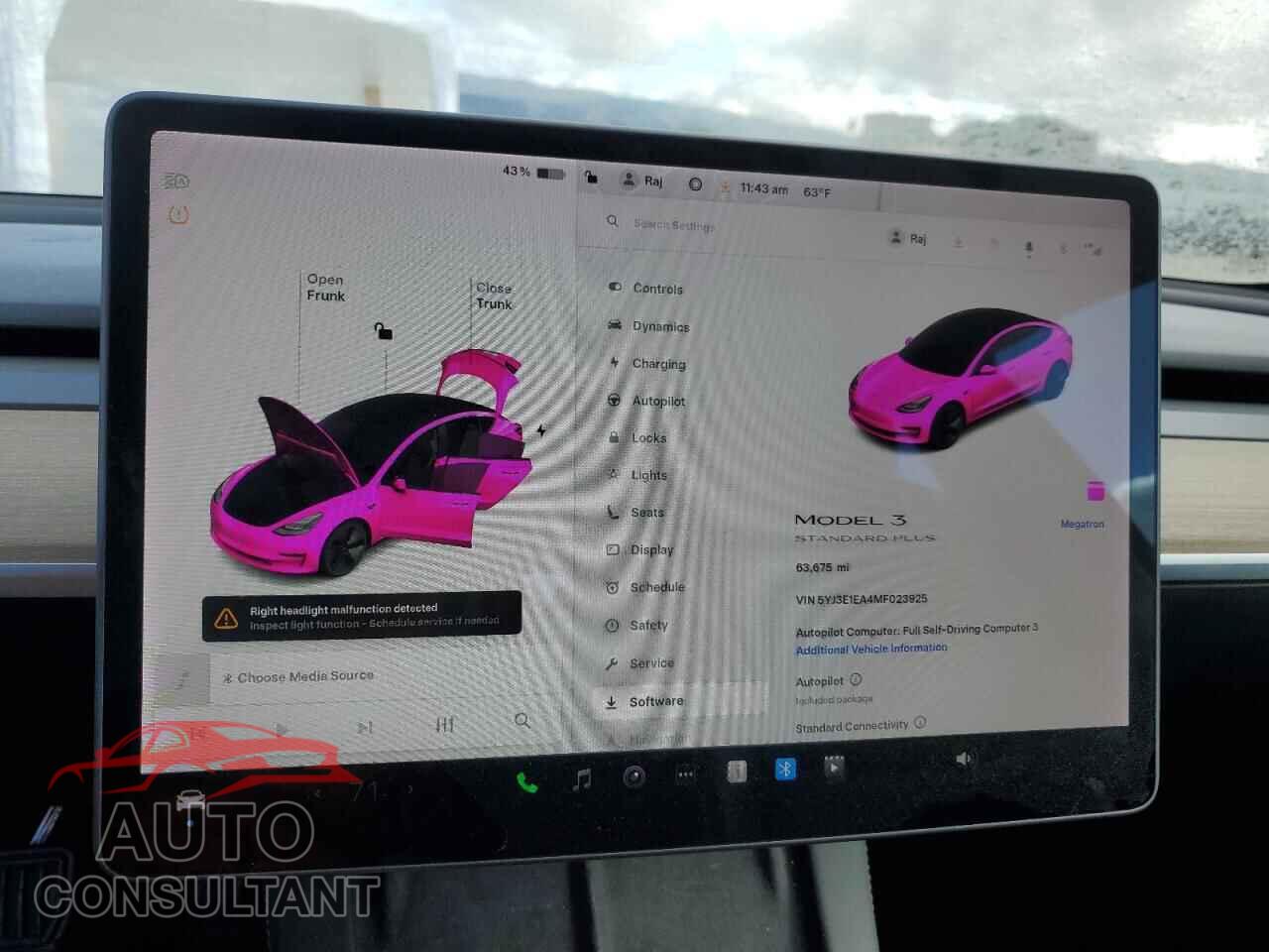 TESLA MODEL 3 2021 - 5YJ3E1EA4MF023925