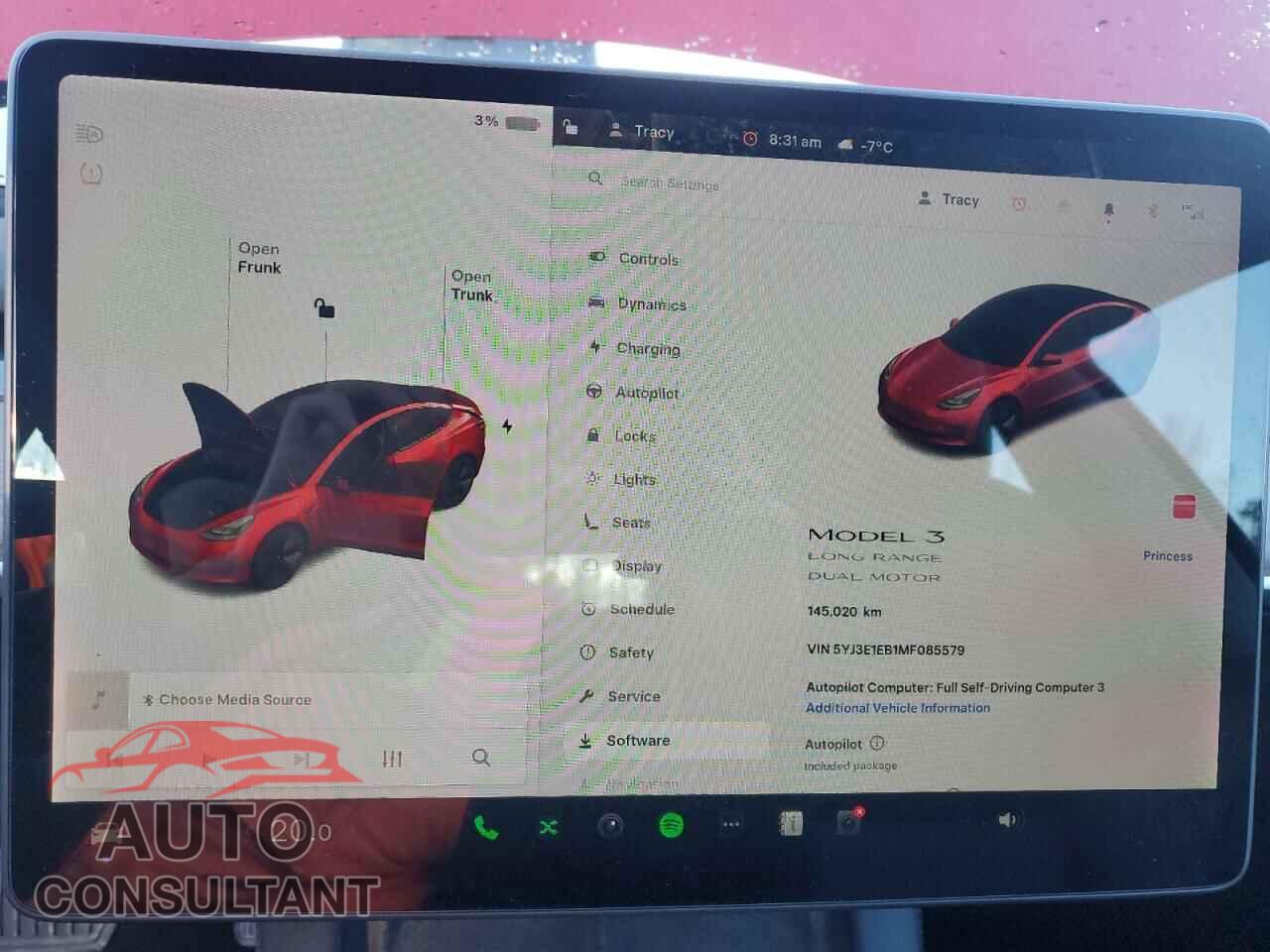 TESLA MODEL 3 2021 - 5YJ3E1EB1MF085579