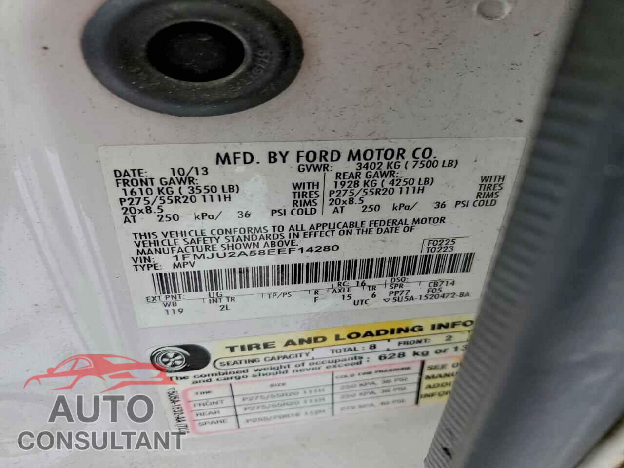 FORD EXPEDITION 2014 - 1FMJU2A58EEF14280